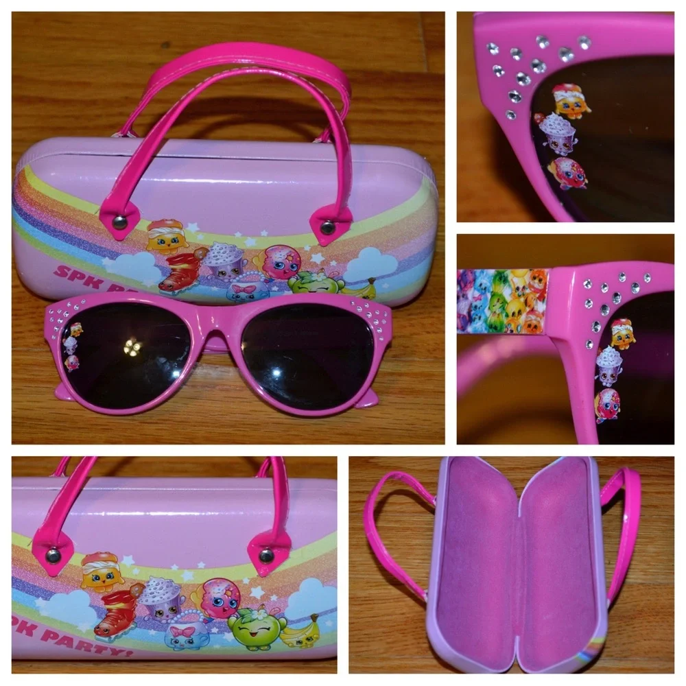 Youth girls Shopkins sunglasses and carrying case